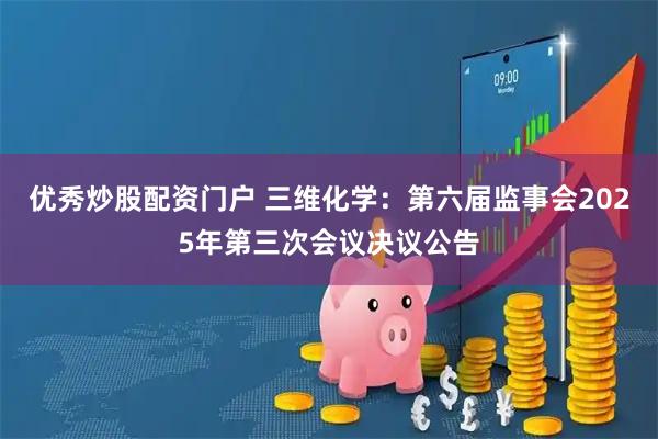 优秀炒股配资门户 三维化学：第六届监事会2025年第三次会议决议公告